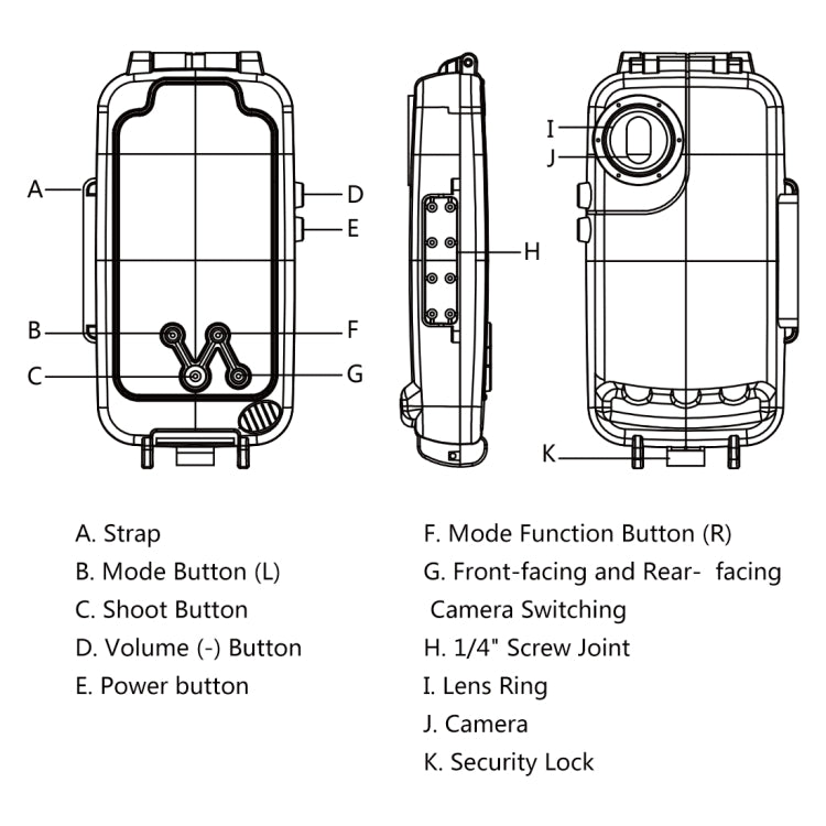 PULUZ PULUZ 40m/130ft Waterproof Diving Case for Huawei P20, Photo Video Taking Underwater Housing Cover(Transparent) - Huawei Cases by PULUZ | Online Shopping UK | buy2fix