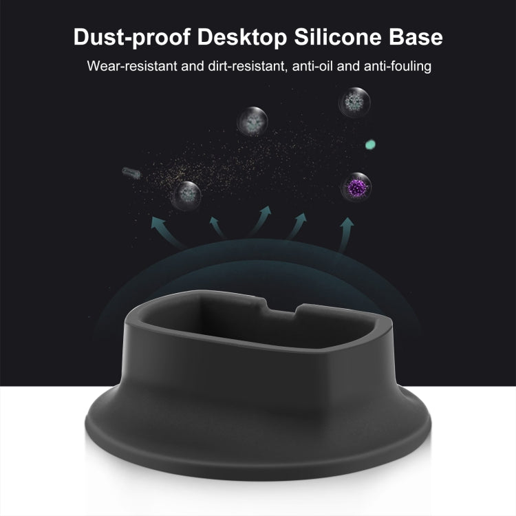 For Insta360 X4 PULUZ Silicone Dock Desktop Fixed Base Bracket (Black) - Mount & Holder by PULUZ | Online Shopping UK | buy2fix