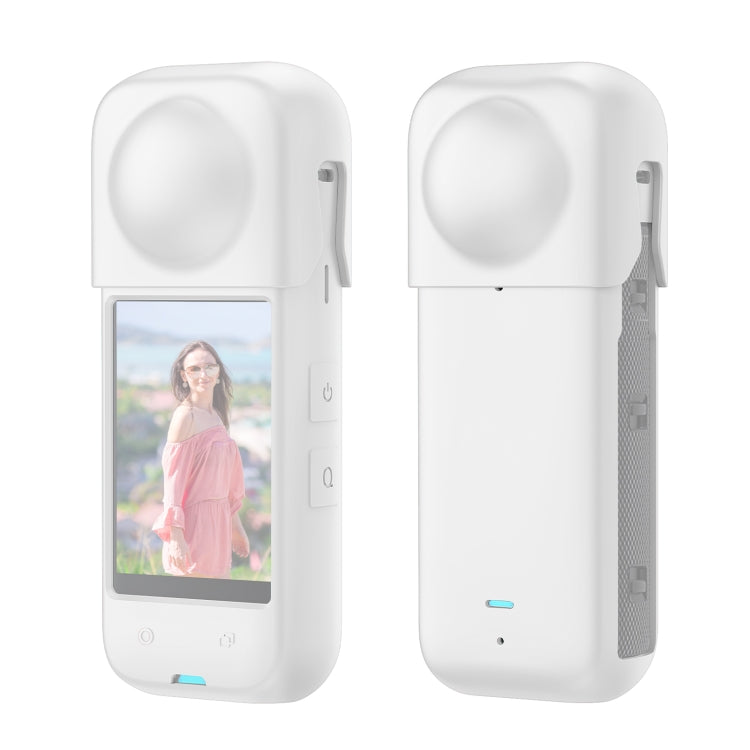 For Insta360 X4 PULUZ Full Body Dust-proof Silicone Protective Case (White) - Case & Bags by PULUZ | Online Shopping UK | buy2fix
