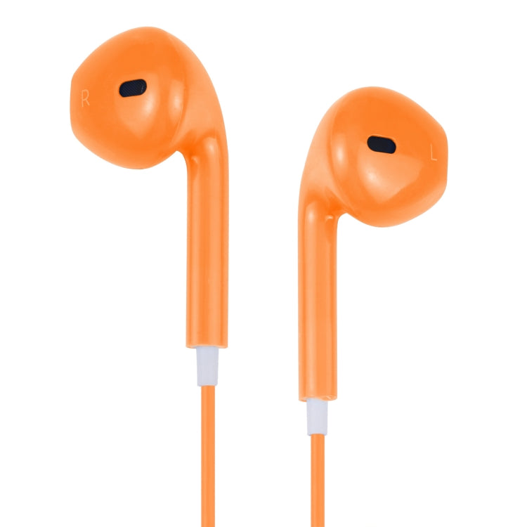 EarPods Wired Headphones Earbuds with Wired Control & Mic(Orange) - In Ear Wired Earphone by buy2fix | Online Shopping UK | buy2fix