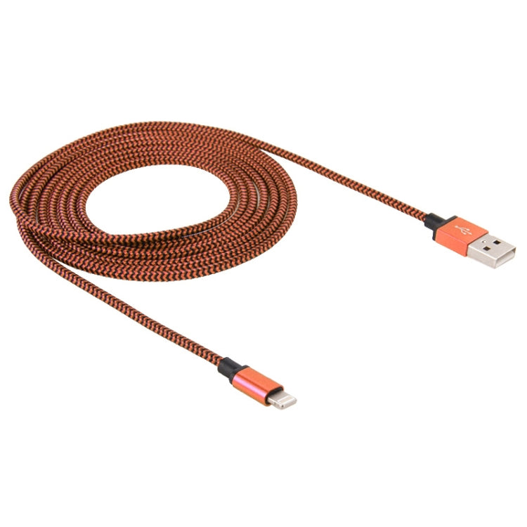 2A Woven Style USB to 8 Pin Sync Data / Charging Cable, Cable Length: 1m(Orange) - Normal Style Cable by buy2fix | Online Shopping UK | buy2fix