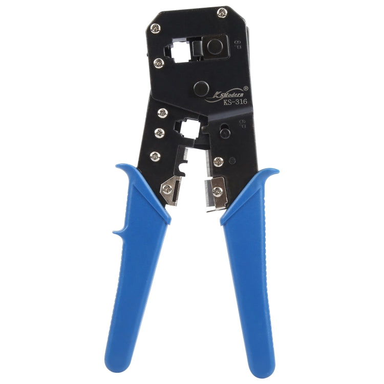 KS-316 RJ45-RJ12-RJ11 Multi-function Networkong Crimping Tool (Blue) - Lan Cable and Tools by buy2fix | Online Shopping UK | buy2fix