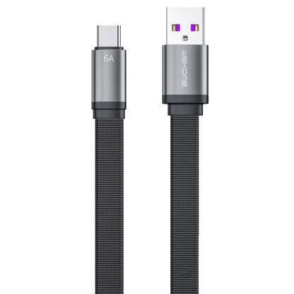 WK WDC-156a 6A Type-C / USB-C Fast Charging Cable, Length: 1.5m(Black) - USB-C & Type-C Cable by WK | Online Shopping UK | buy2fix