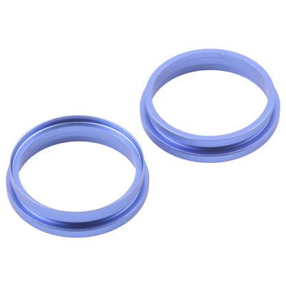 For iPhone 16 2pcs/set Rear Camera Glass Lens Metal Outside Protector Hoop Ring (Blue) -  by buy2fix | Online Shopping UK | buy2fix