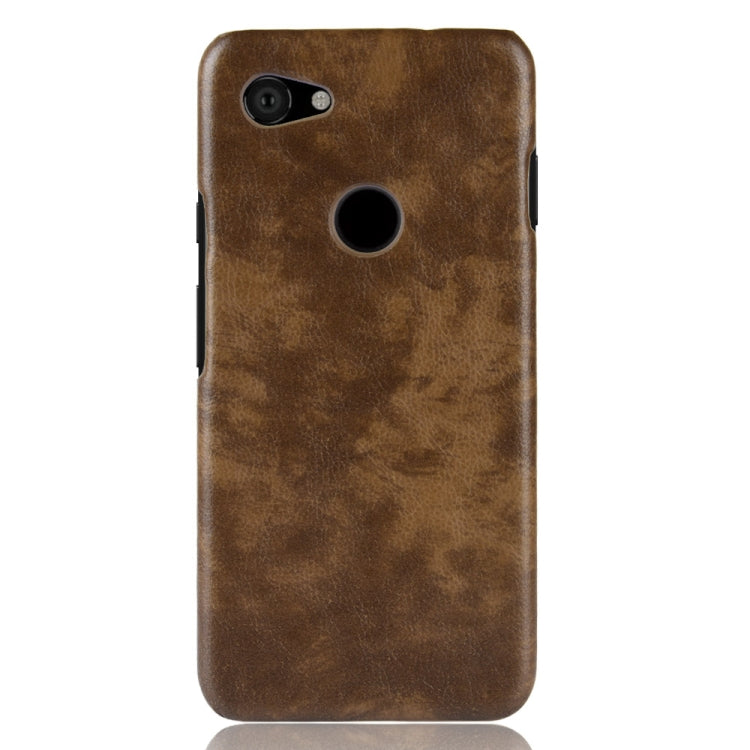 Shockproof Litchi Texture PC + PU Case for Google Pixel 3a(Brown) - Google Cases by buy2fix | Online Shopping UK | buy2fix