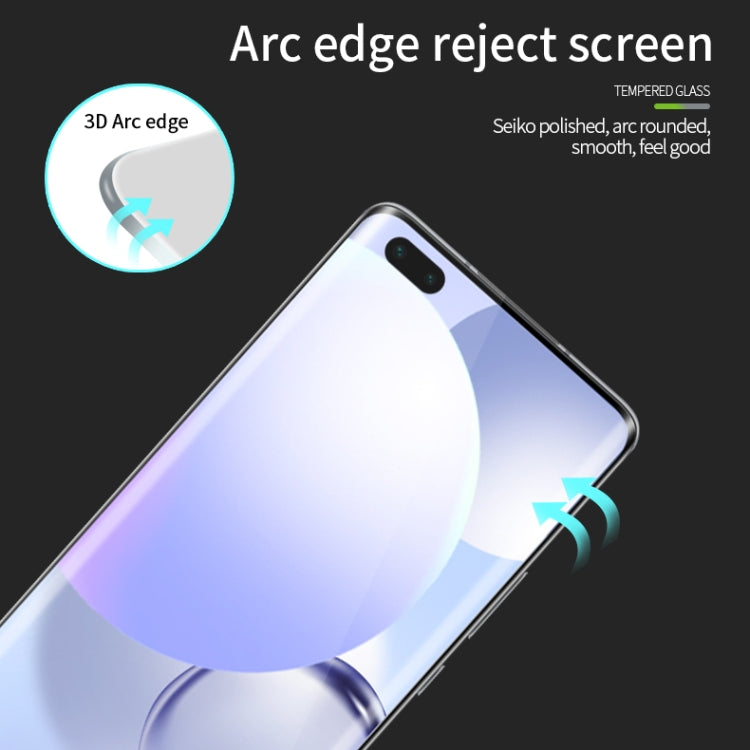 For Huawei Nova 7 Pro /Honor 30 Pro MOFI 9H 3D Explosion Proof Thermal Bending Full Screen Covered Tempered Glass Film(Black) - Huawei Tempered Glass by MOFI | Online Shopping UK | buy2fix