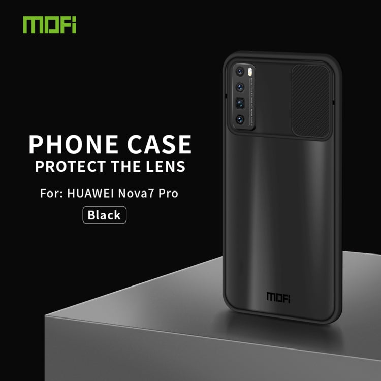 For Huawei nova 7 Pro MOFI Xing Dun Series PC + TPU Anti-peep Waterproof And Anti-drop All-inclusive Protective Shell, Translucent Frosted(Black) - Huawei Cases by MOFI | Online Shopping UK | buy2fix