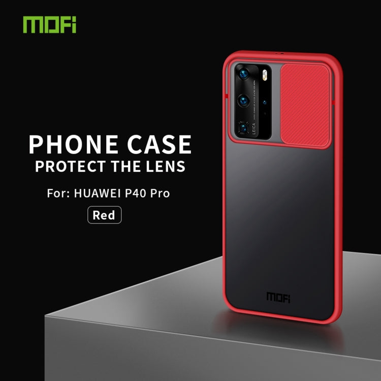 For Huawei P40 Pro MOFI Xing Dun Series PC + TPU Anti-peep Waterproof And Anti-drop All-inclusive Protective Shell, Translucent Frosted(Red) - Huawei Cases by MOFI | Online Shopping UK | buy2fix