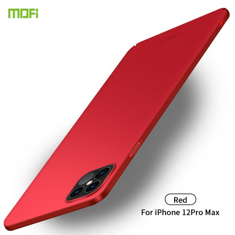 For iPhone 12 Pro Max MOFI Frosted PC Ultra-thin Hard Case(Red) - iPhone 12 Pro Max Cases by MOFI | Online Shopping UK | buy2fix