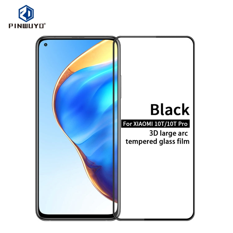 For Xiaomi Mi 10T / 10T Pro PINWUYO 9H 3D Curved Full Screen Explosion-proof Tempered Glass Film(Black) -  by PINWUYO | Online Shopping UK | buy2fix
