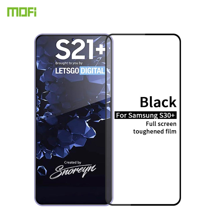 For Samsung Galaxy S21+ 5G MOFI 9H 2.5D Full Screen Tempered Glass Film(Black) - Galaxy Tempered Glass by MOFI | Online Shopping UK | buy2fix