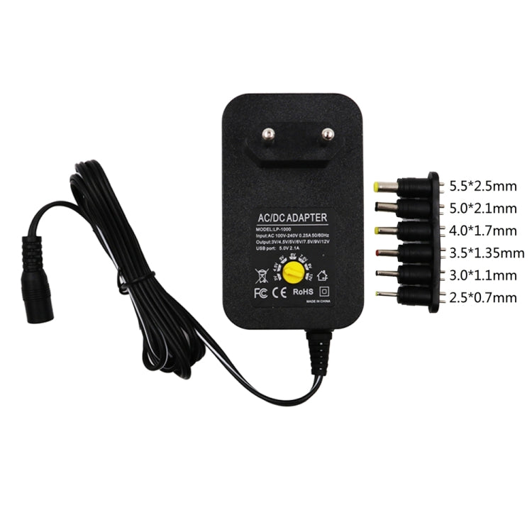 3V 4.5V 5V 6V 7.5V 9V 12V 2A 2.5A AC DC Adapter Adjustable Power Adapter Universal Charger Power Supply 30W(US Plug) - Power Supplies by buy2fix | Online Shopping UK | buy2fix