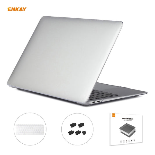 ENKAY 3 in 1 Crystal Laptop Protective Case + US Version TPU Keyboard Film + Anti-dust Plugs Set for MacBook Air 13.3 inch A1932 (2018)(Transparent) - MacBook Air Cases by WIWU | Online Shopping UK | buy2fix