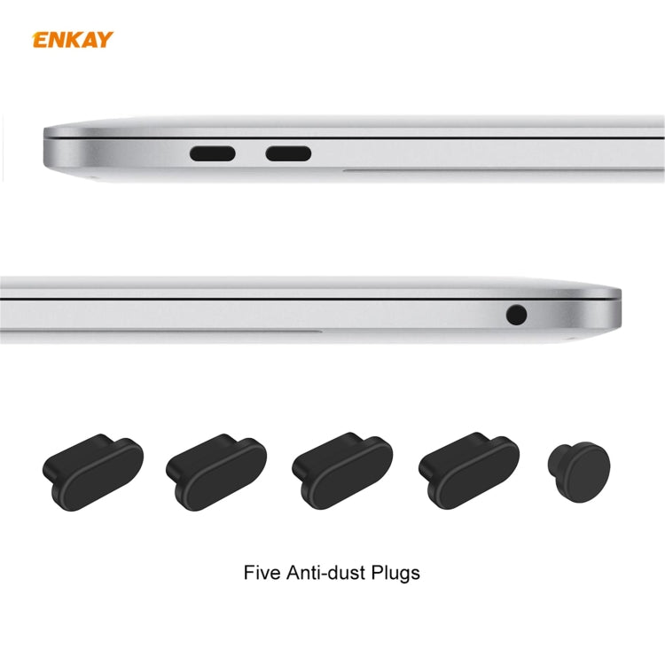 ENKAY 3 in 1 Crystal Laptop Protective Case + US Version TPU Keyboard Film + Anti-dust Plugs Set for MacBook Air 13.3 inch A1932 (2018)(Purple) - MacBook Air Cases by WIWU | Online Shopping UK | buy2fix