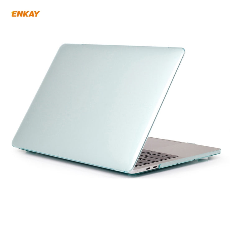 ENKAY 3 in 1 Crystal Laptop Protective Case + US Version TPU Keyboard Film + Anti-dust Plugs Set for MacBook Pro 13.3 inch A2251 & A2289 & A2338 (with Touch Bar)(Green) - MacBook Pro Cases by ENKAY | Online Shopping UK | buy2fix