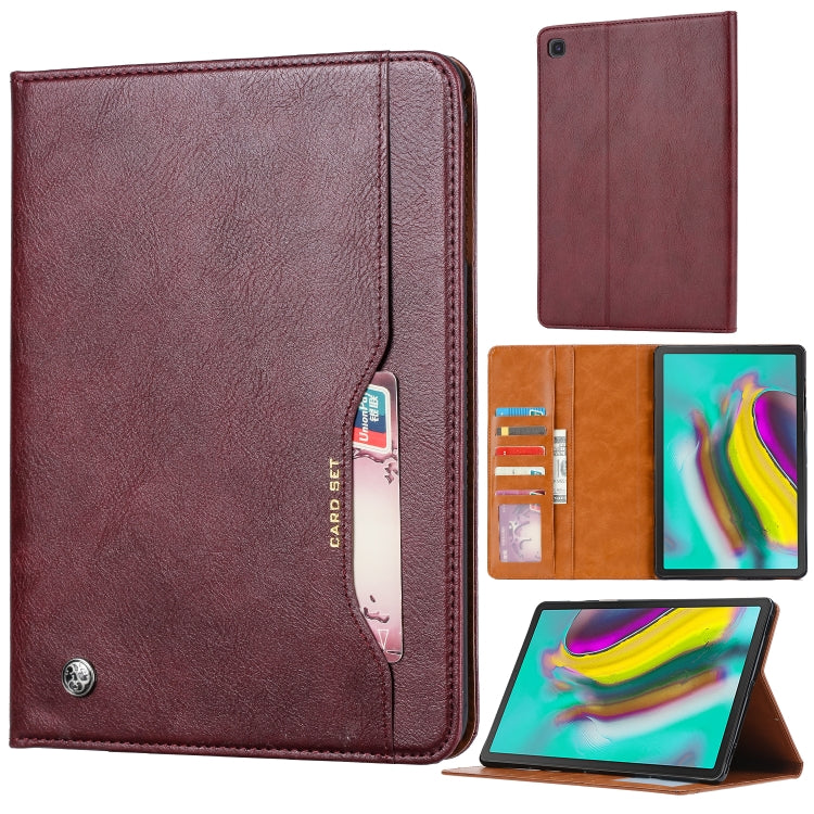 Knead Skin Texture Horizontal Flip Leather Case for Galaxy Tab A 8 2019 P200 / P205, with Photo Frame & Holder & Card Slots & Wallet(Wine Red) - Tab A 8.0 & S Pen (2019) P200/P205 by buy2fix | Online Shopping UK | buy2fix