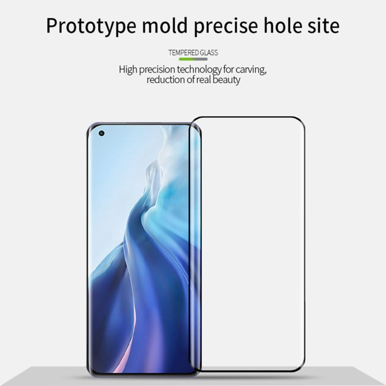 For Xiaomi Mi 11 MOFI 9H 3D Explosion Proof Hot Bending Full Screen Covered Tempered Glass Film(Black) -  by MOFI | Online Shopping UK | buy2fix