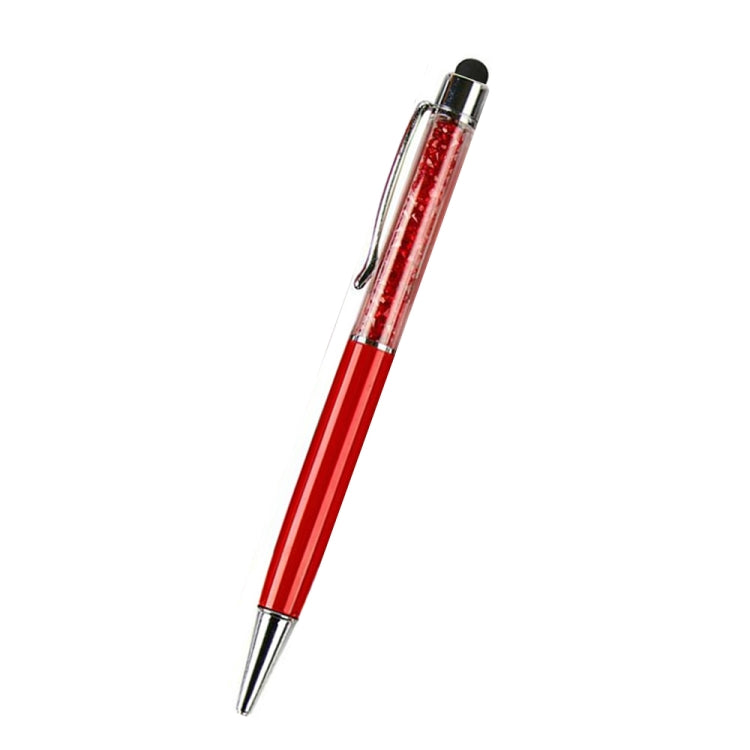 AT-22  2 in 1 Universal Flash Diamond Decoration Capacitance Pen Stylus Ballpoint Pen(Red) - Stylus Pen by buy2fix | Online Shopping UK | buy2fix