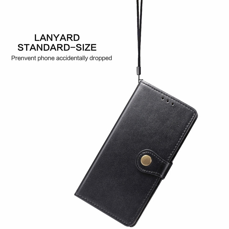 For Blackview A70 Solid Color Leather Buckle Phone Case with Lanyard & Photo Frame & Card Slot & Wallet & Stand Function(Black) - More Brand by buy2fix | Online Shopping UK | buy2fix