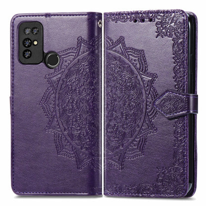 For Doogee X96 Pro Mandala Flower Embossed Horizontal Flip Leather Case with Holder & Three Card Slots & Wallet & Lanyard(Purple) - More Brand by buy2fix | Online Shopping UK | buy2fix