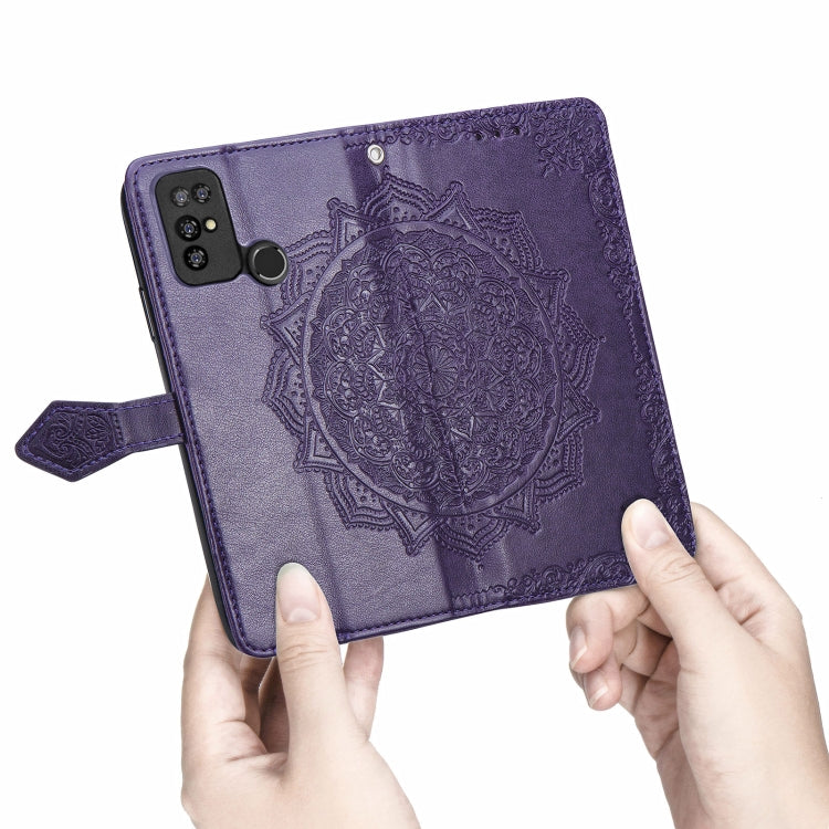 For Doogee X96 Pro Mandala Flower Embossed Horizontal Flip Leather Case with Holder & Three Card Slots & Wallet & Lanyard(Purple) - More Brand by buy2fix | Online Shopping UK | buy2fix