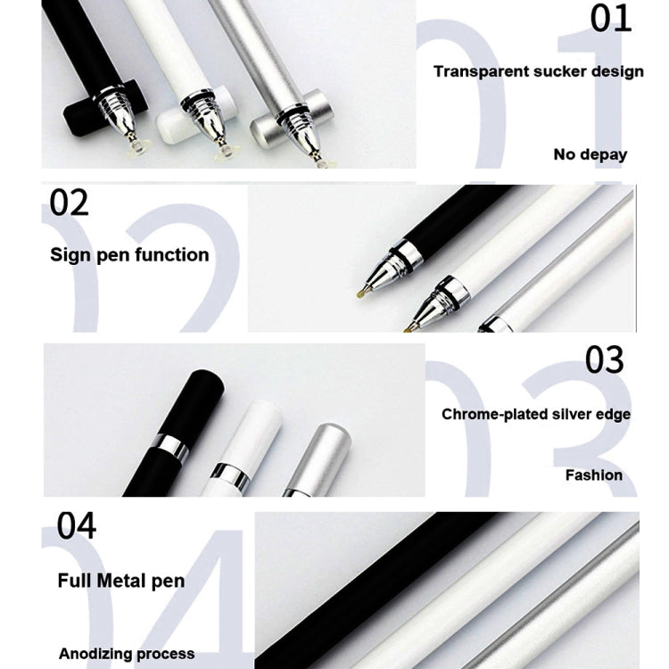 AT-25 2 in High-precision Mobile Phone Touch Capacitive Pen Writing Pen(White) - Stylus Pen by buy2fix | Online Shopping UK | buy2fix