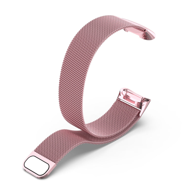Milano Magnetic Metal Watch Band for Fitbit Charge 5(Rose Pink) - Watch Bands by buy2fix | Online Shopping UK | buy2fix
