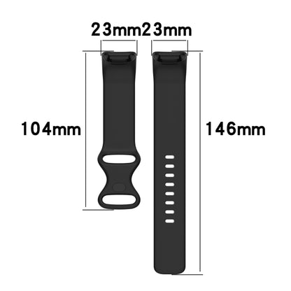 For Fitbit Charge 5 Monochromatic Silicone Watch Band, Size：Large Size(Light green) - Watch Bands by buy2fix | Online Shopping UK | buy2fix