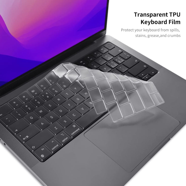 ENKAY Hat-Prince 3 in 1 Matte Laptop Protective Case + TPU Keyboard Film + Anti-dust Plugs Set for MacBook Pro 16.2 inch A2485 2021/A2880 2023, Version:EU Version(White) - MacBook Pro Cases by ENKAY | Online Shopping UK | buy2fix