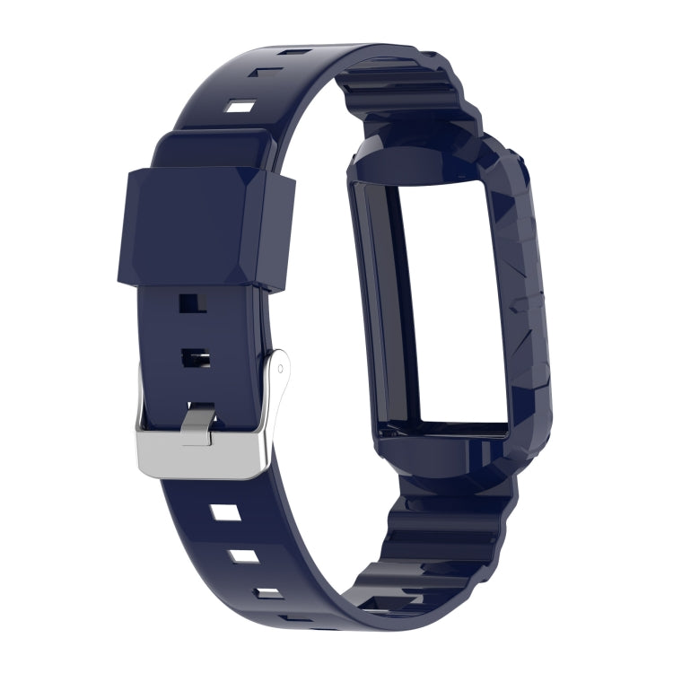 For Fitbit Charge 4 SE Silicone One Body Armor Watch Band(Navy Blue) - Watch Bands by buy2fix | Online Shopping UK | buy2fix