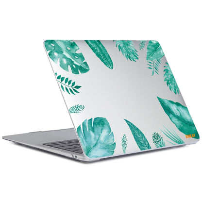 ENKAY Hat-Prince Forest Series Pattern Laotop Protective Crystal Case for MacBook Pro 13.3 inch A1706 / A1708 / A1989 / A2159(Green Leaf Pattern) - MacBook Pro Cases by ENKAY | Online Shopping UK | buy2fix