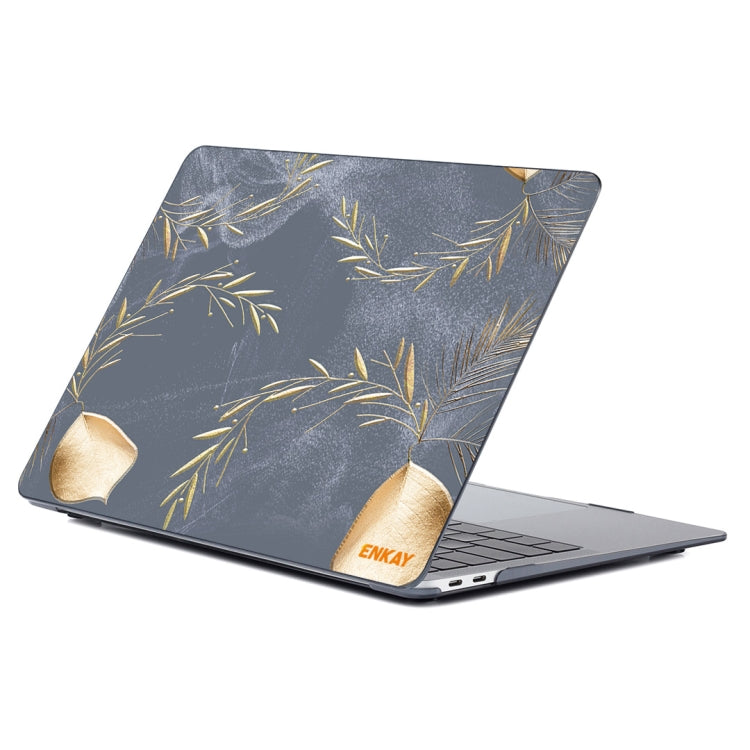 ENKAY Vintage Pattern Series Laotop Protective Crystal Case For MacBook Pro 13.3 inch A2251 / A2289 / A2338 2020(Wild Oats) - MacBook Pro Cases by ENKAY | Online Shopping UK | buy2fix