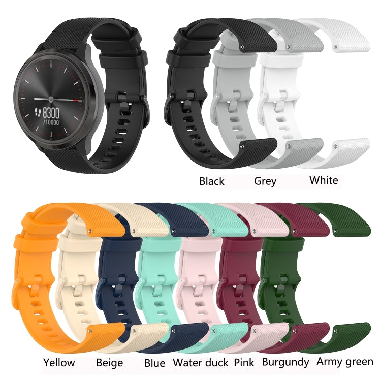 For Amazfit GTS 3 Checkered Silicone Watch Band(White) - Watch Bands by buy2fix | Online Shopping UK | buy2fix