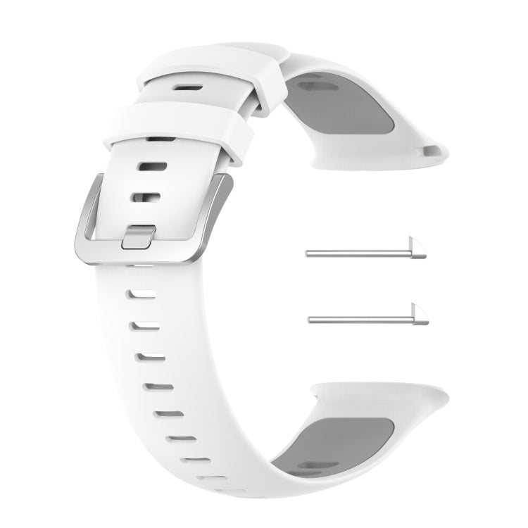 Two-color Silicone Watch Band for POLAR Vantage V2 with Original Raw Ears(White+Gray) -  by buy2fix | Online Shopping UK | buy2fix