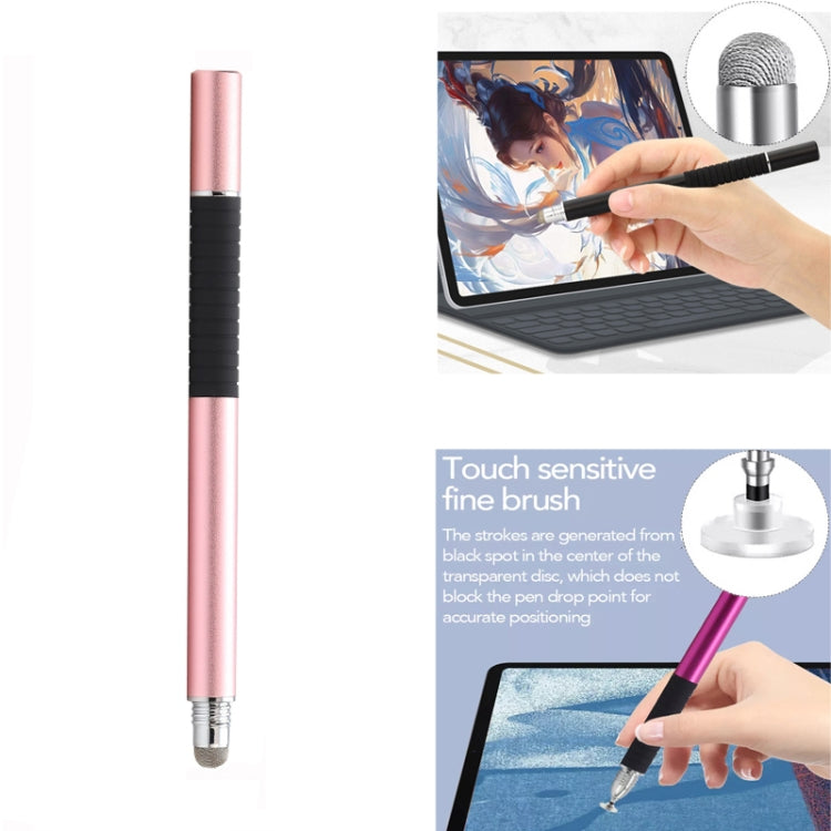 AT-31 Conductive Cloth Head + Precision Sucker Capacitive Pen Head 2-in-1 Handwriting Stylus with 1 Pen Head(Rose Gold) - Stylus Pen by buy2fix | Online Shopping UK | buy2fix