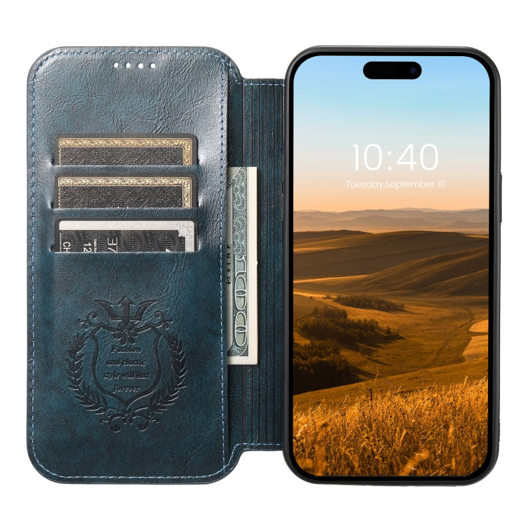 For iPhone 13 Pro Max Suteni J05 Leather Magnetic Magsafe Phone Case(Blue) - iPhone 13 Pro Max Cases by Suteni | Online Shopping UK | buy2fix