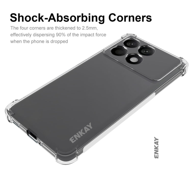 For Redmi K70 Pro ENKAY Hat-Prince Transparent TPU Shockproof Phone Case - K70 Pro Cases by ENKAY | Online Shopping UK | buy2fix