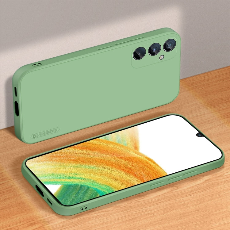 For Samsung Galaxy S24 FE 5G PINWUYO Sense Series Liquid Silicone TPU Phone Case(Green) - Galaxy S24 FE 5G Cases by PINWUYO | Online Shopping UK | buy2fix