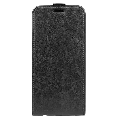 For iPhone 16 Pro R64 Texture Single Vertical Flip Leather Phone Case(Black) - iPhone 16 Pro Cases by buy2fix | Online Shopping UK | buy2fix