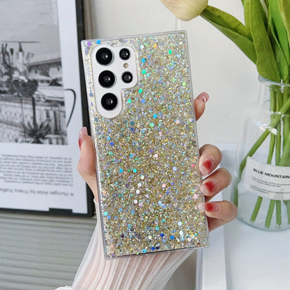 For Samsung Galaxy S24 5G Glitter Sequins Epoxy TPU Phone Case(Gold) - Galaxy S24 5G Cases by buy2fix | Online Shopping UK | buy2fix