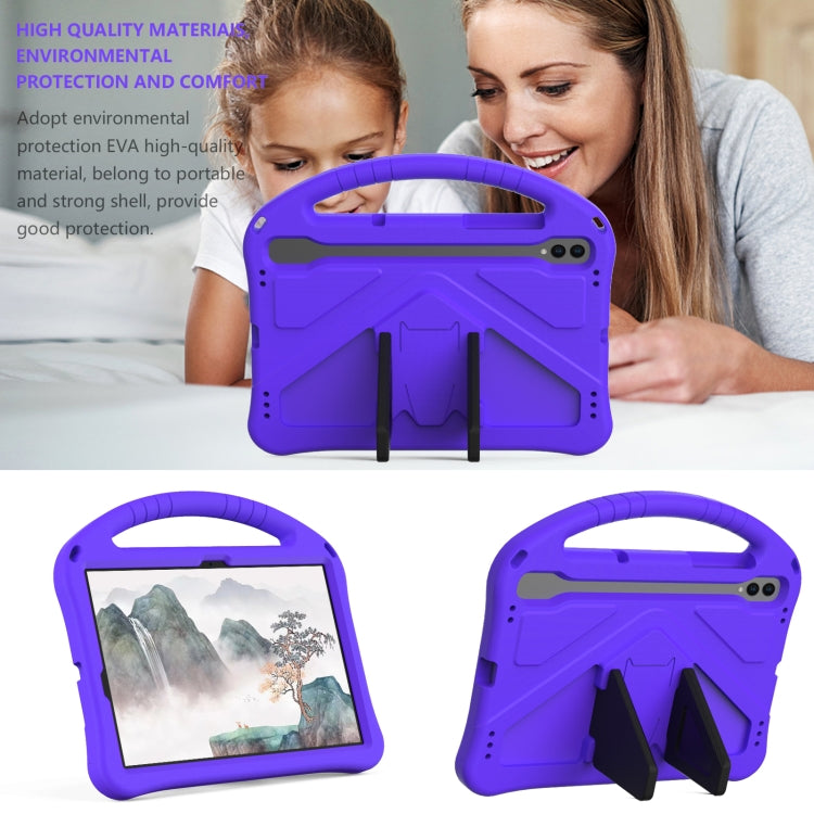 For Samsung Galaxy Tab S9 EVA Shockproof Tablet Case with Holder(Purple) - Galaxy Tab S9 Cases by buy2fix | Online Shopping UK | buy2fix