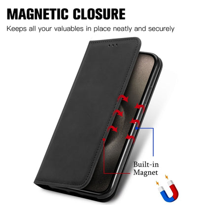 For iPhone 16 Pro Max Retro Skin Feel Magnetic Flip Leather Phone Case(Black) - iPhone 16 Pro Max Cases by buy2fix | Online Shopping UK | buy2fix