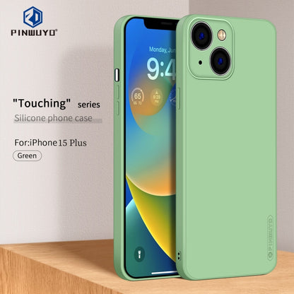 For iPhone 15 Plus PINWUYO Sense Series Liquid Silicone TPU Phone Case(Green) - iPhone 15 Plus Cases by PINWUYO | Online Shopping UK | buy2fix