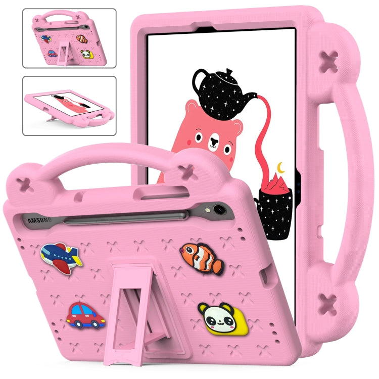 For Samsung Galaxy Tab S9 X710/X716B Handle Kickstand Children EVA Shockproof Tablet Case(Pink) - Galaxy Tab S9 Cases by buy2fix | Online Shopping UK | buy2fix