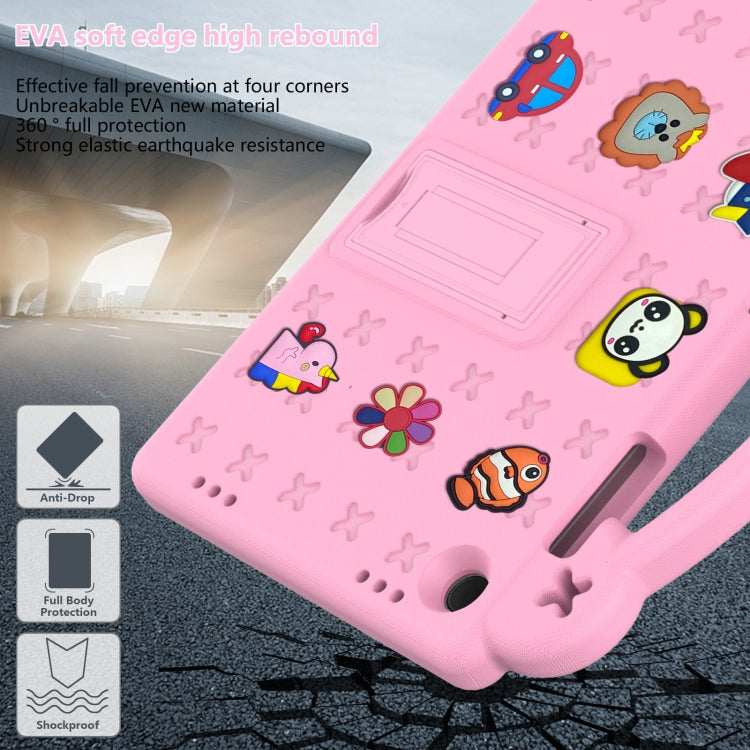 For Samsung Galaxy Tab A9+ X216B Handle Kickstand Children EVA Shockproof Tablet Case(Pink) - Galaxy Tab A9+ by buy2fix | Online Shopping UK | buy2fix