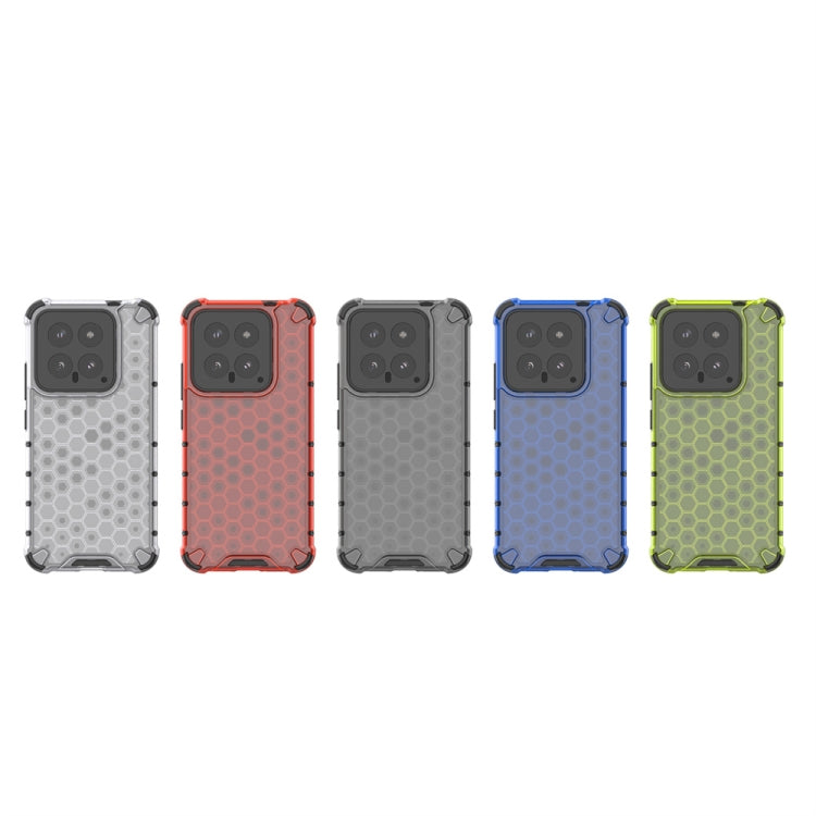 For Xiaomi 14 Shockproof Honeycomb Phone Case(Blue) - 14 Cases by buy2fix | Online Shopping UK | buy2fix