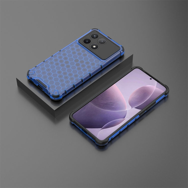 For Redmi K70 Pro Shockproof Honeycomb Phone Case(Blue) - K70 Pro Cases by buy2fix | Online Shopping UK | buy2fix