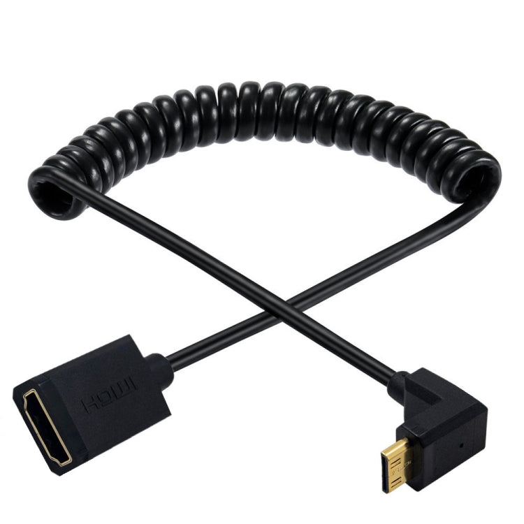 JUNSUNMAY 4K 60Hz Mini HDMI Male to HDMI 2.0V Female Spring Cable, Length:1.8m(Straight) - Cable by JUNSUNMAY | Online Shopping UK | buy2fix