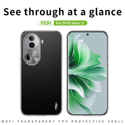 For OPPO Reno11 China MOFI Ming Series Ultra-thin TPU Phone Case(Transparent) - Reno11 Cases by MOFI | Online Shopping UK | buy2fix