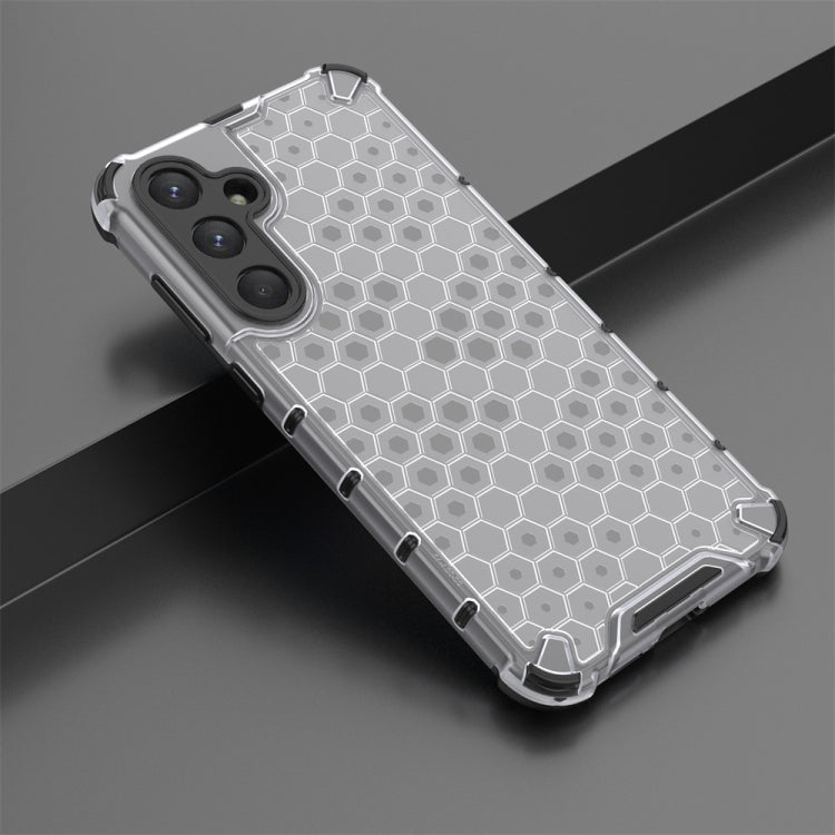 For Samsung Galaxy A55 Shockproof Honeycomb Phone Case(White) - Galaxy Phone Cases by buy2fix | Online Shopping UK | buy2fix